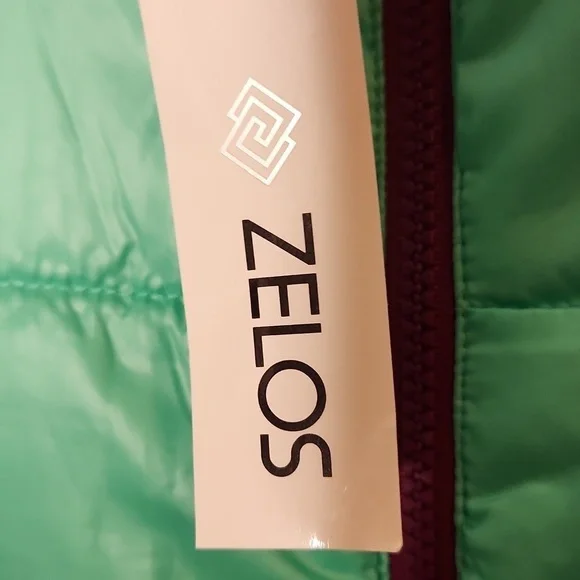 Zelos Girls Seafoam Purple Puffer Vest Size L NWT - Picture 10 of 10